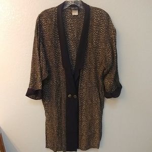 Vintage 1980's leopard print jacket